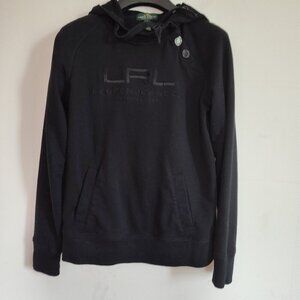 Ladies SZ S Ralph Lauren Jeans Black Logo Hoodie